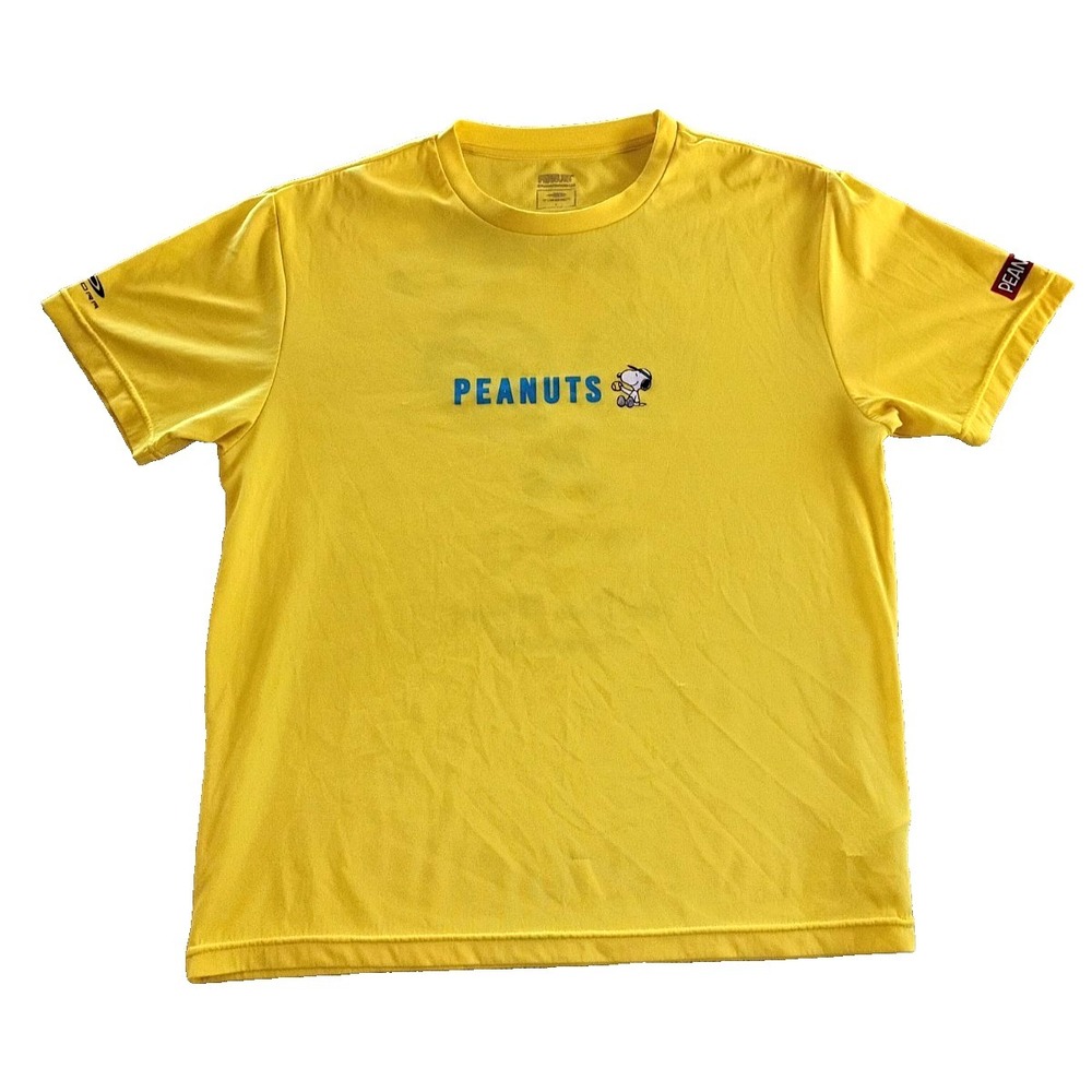 Peanuts Unisex Tennis T-Shirt Retro-Style Activewear Size Large